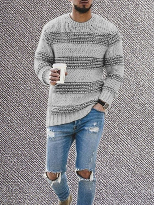 Meade Striped Crew Sweater