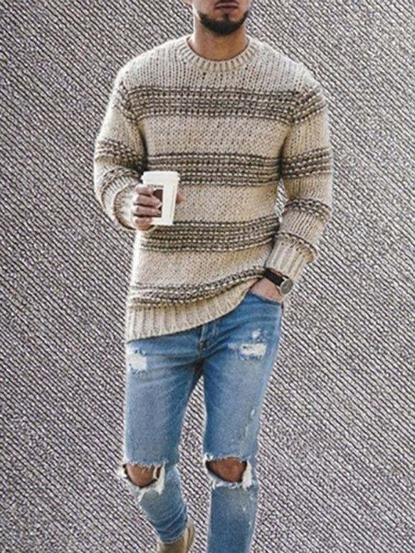 Meade Striped Crew Sweater