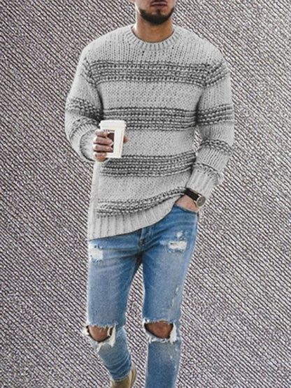 Meade Striped Crew Sweater
